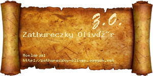 Zathureczky Olivér névjegykártya