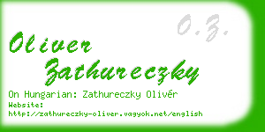 oliver zathureczky business card